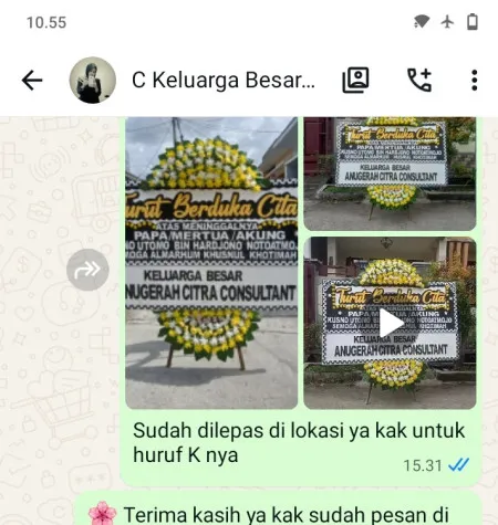 Pengiriman Papan Bunga Duka Koang Jaya